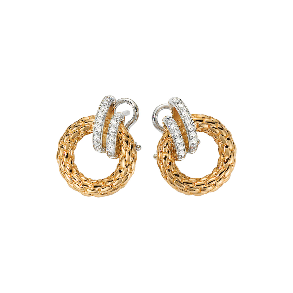 Orecchini Fope Collezione Solo in Oro Bianco con Diamanti