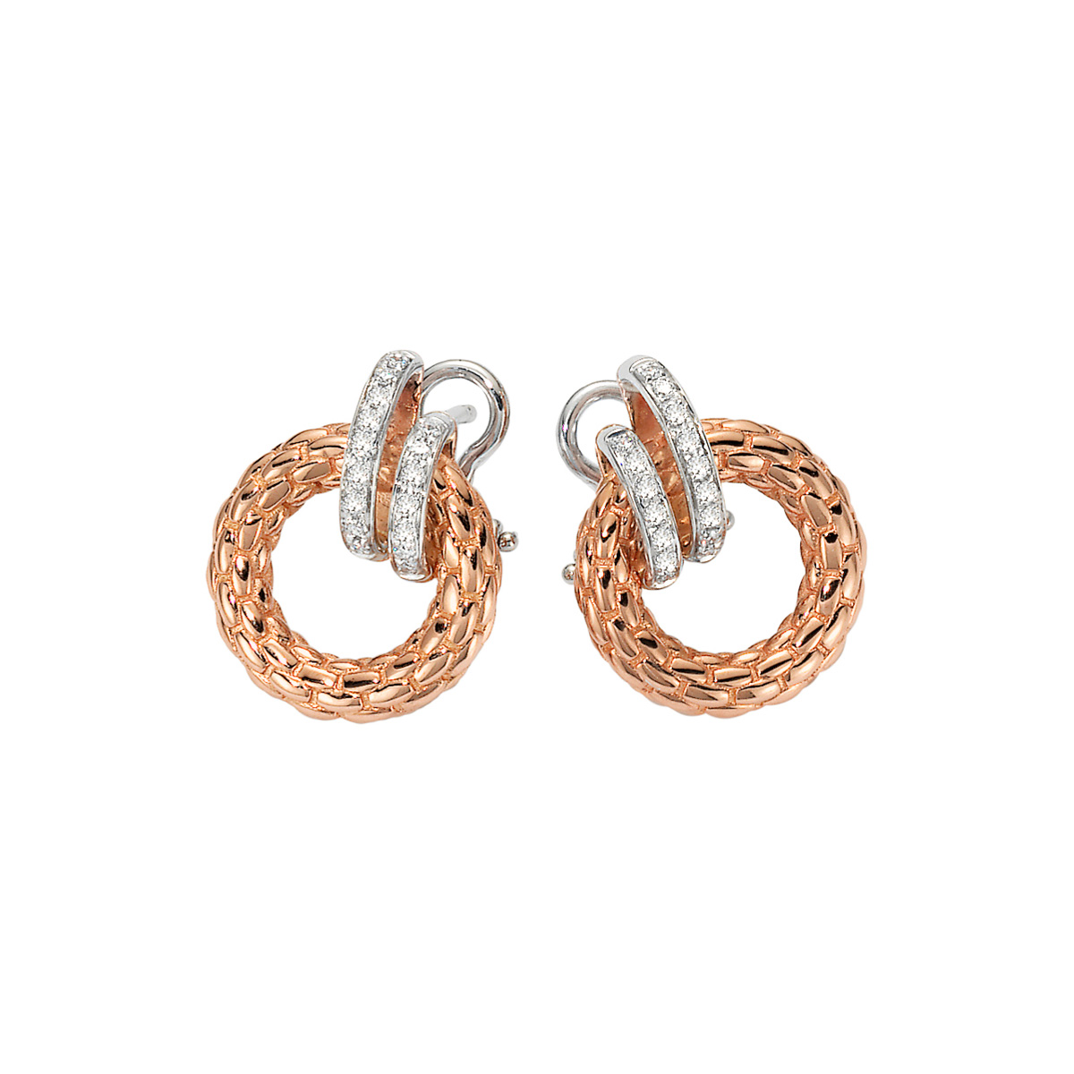 Fope Solo Collection Earrings in White Gold with Diamonds