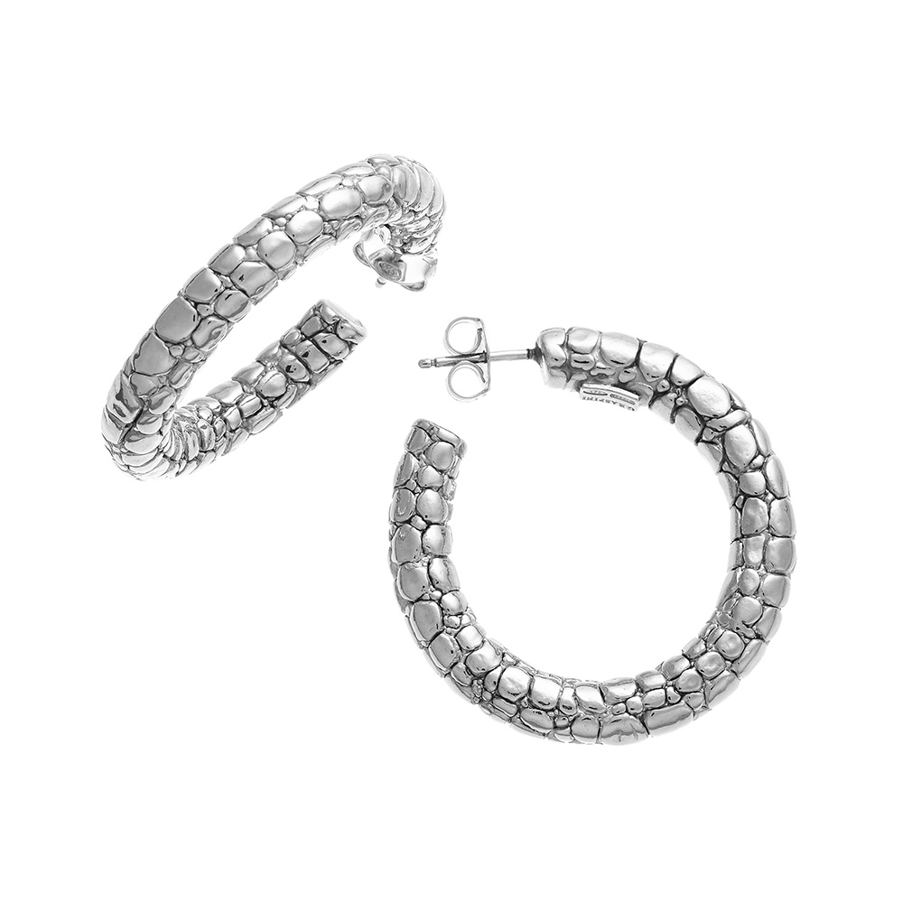 Giovanni Raspini Hoop Crocodile Medium Earrings