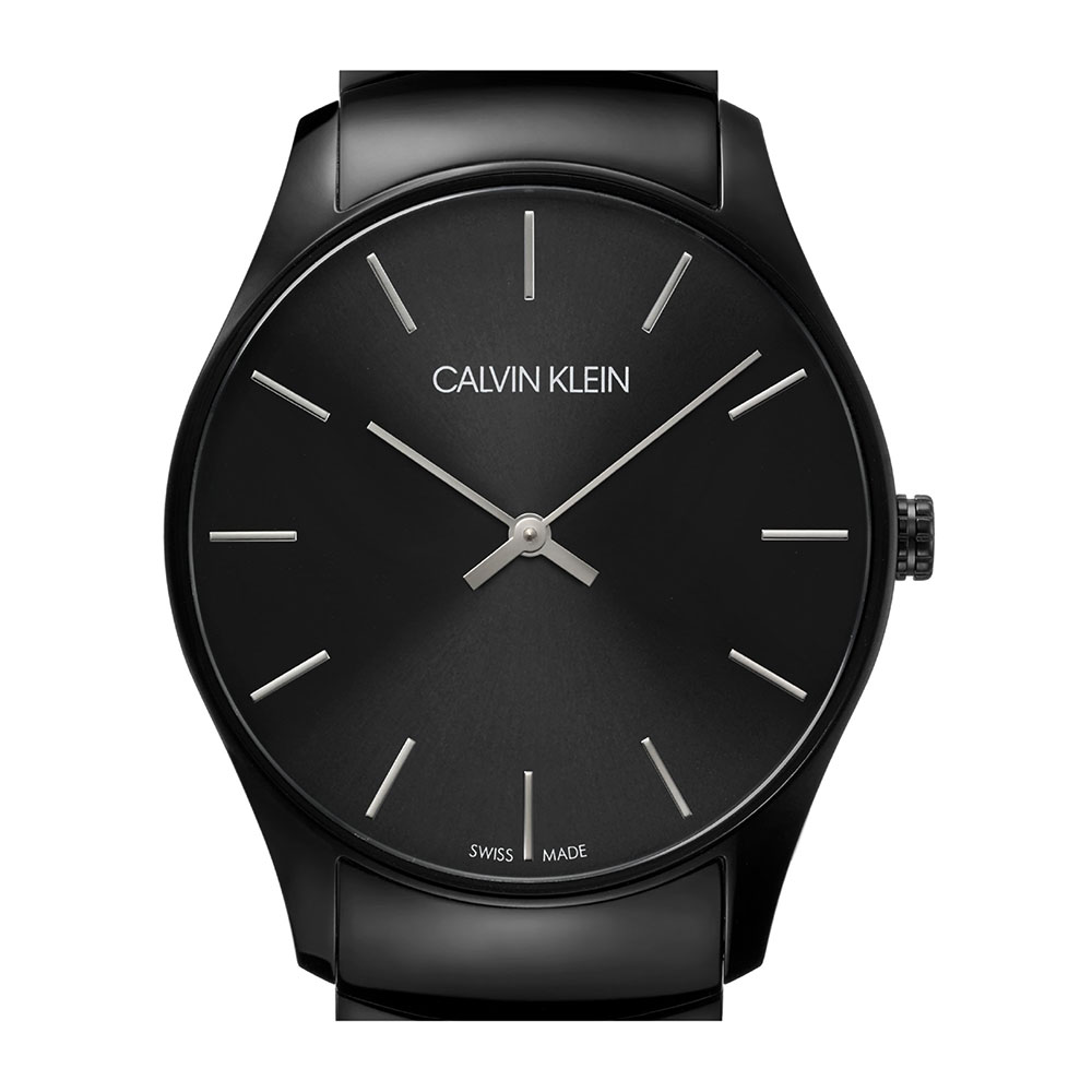 Calvin Klein Classic MM Watch. 38 in Black PVD Steel with Black Dial