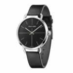 Calvin Klein Men's Watch Even Black Collection MM. 42 with Black Leather Strap