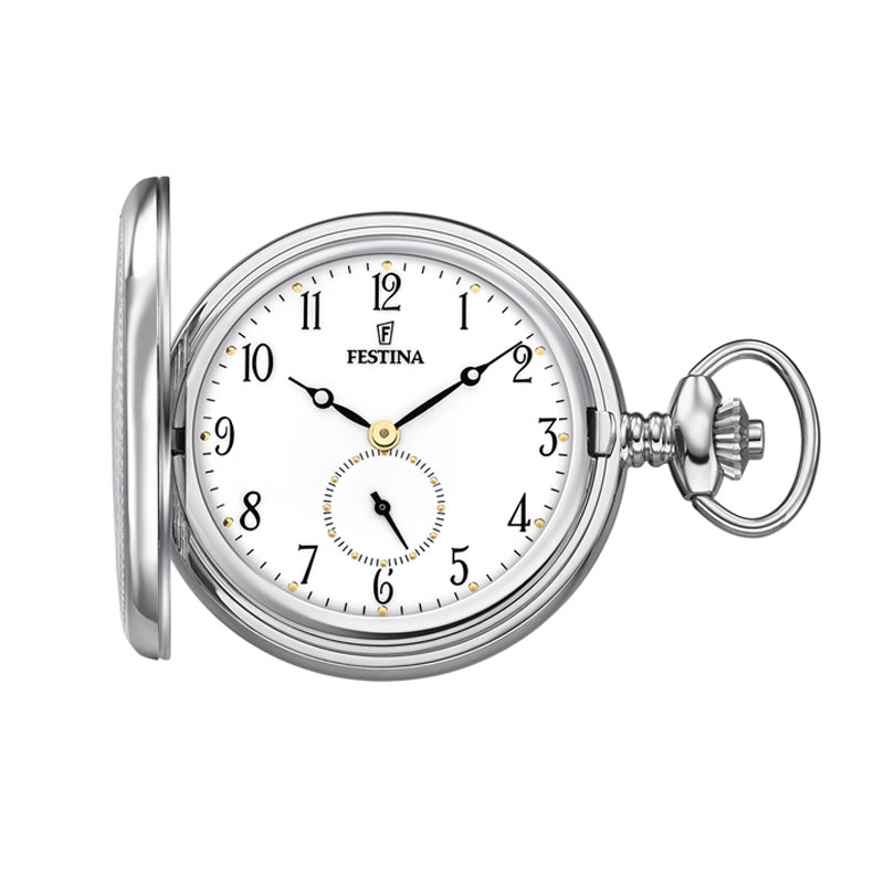 Festina Men's Pocket Watch In Steel MM. 47