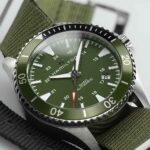 Hamilton Uhr Khaki Navy Scuba Auto Canvas Grün 40 mm