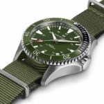 Hamilton Uhr Khaki Navy Scuba Auto Canvas Grün 40 mm