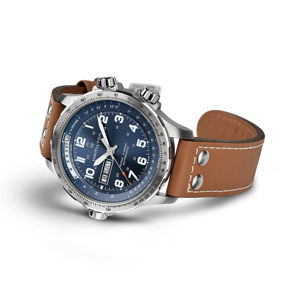 Hamilton X-Wind Day Date Automatic Leather Watch 45 mm