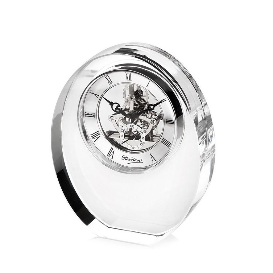 Ottaviani Crystal Clock Oval Shape