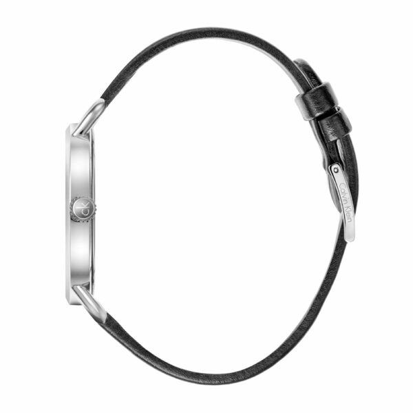 Calvin Klein Men's Watch Even Black Collection MM. 42 with Black Leather Strap