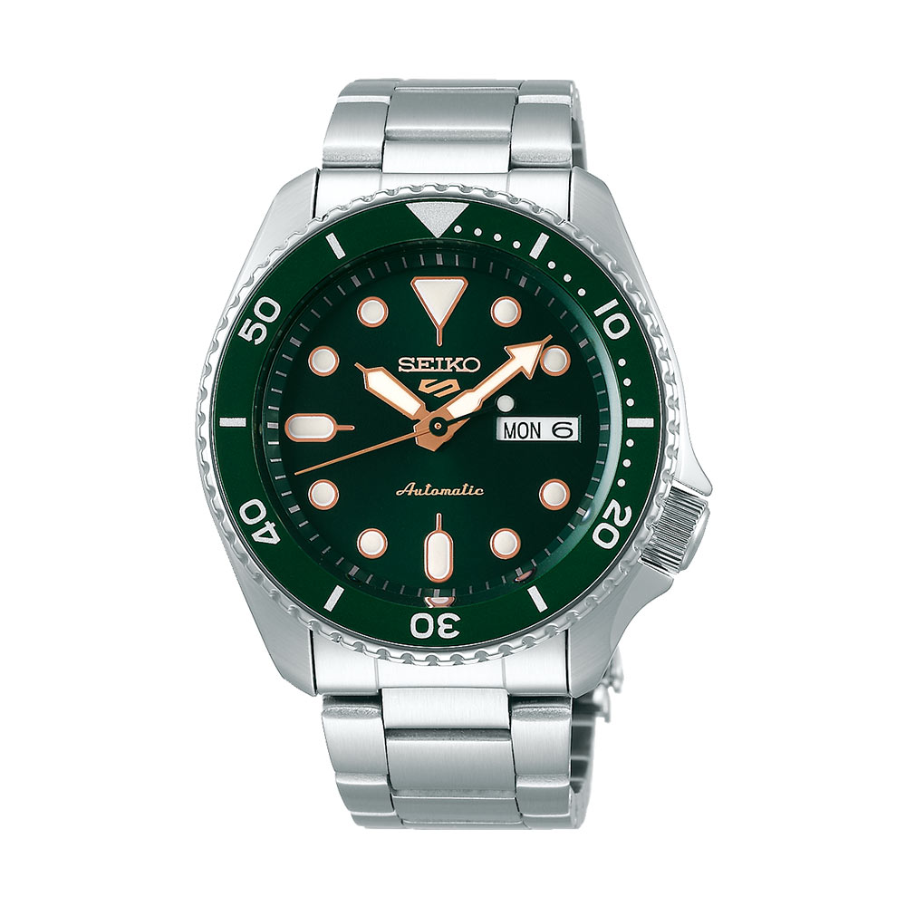 Seiko SRPD63K1 5 Sport Green Automatic Day-Date Men's 42.5 mm