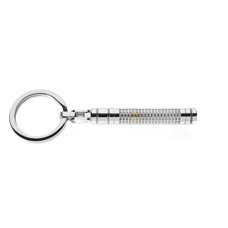 Comete Jewelry Men's Keychain Goleador Collection In Steel And Yellow PVD