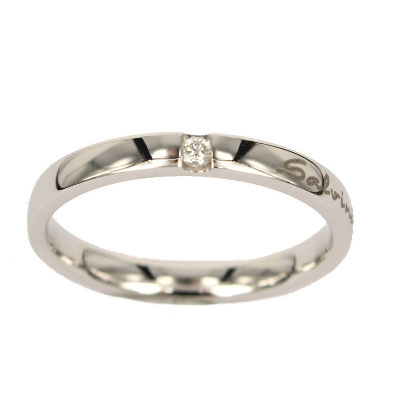 Salvini Francesina wedding band with diamond