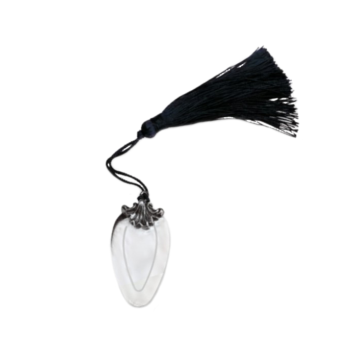 Giovanni Raspini bookmark in 925 Cm Silver. 5 with Blue Tassel