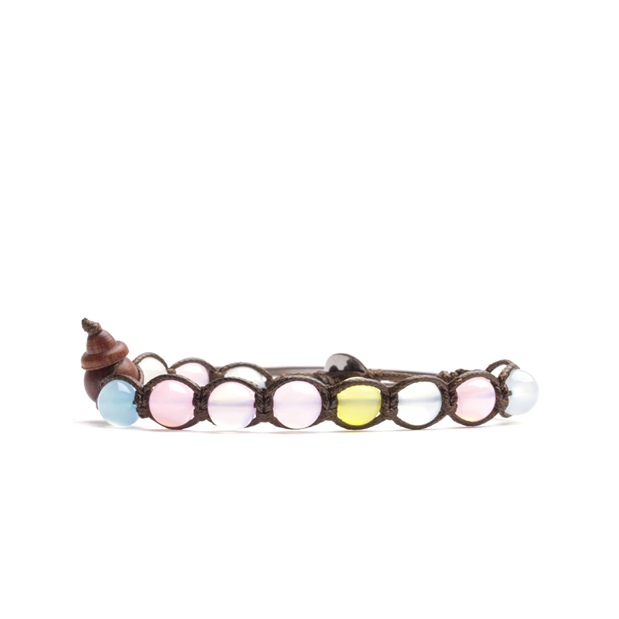 Tamashii Original Tibetan Bracelet With Blue and Rose Agate