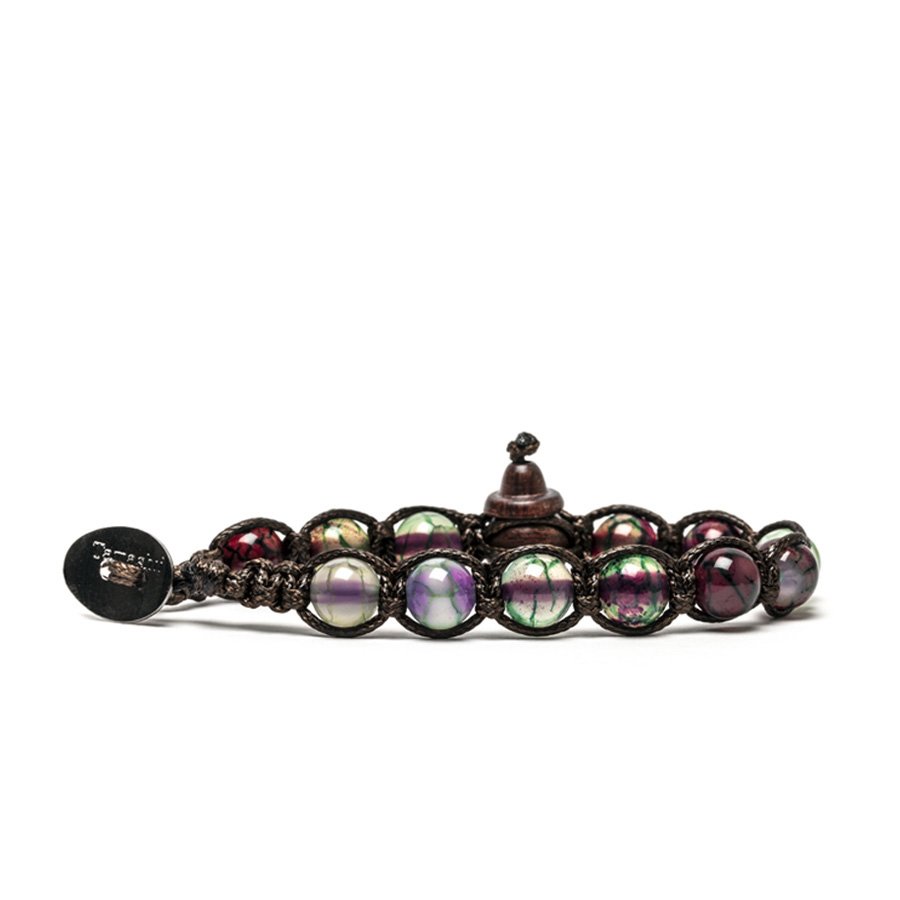 Tamashii Original Tibetan Bracelet With Amarena Red and Green Jade