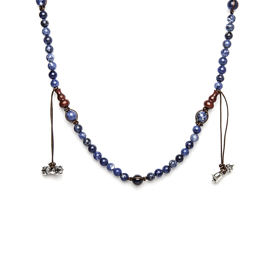 Tamashii Mudra Blue Sodalite Stone Short Necklace