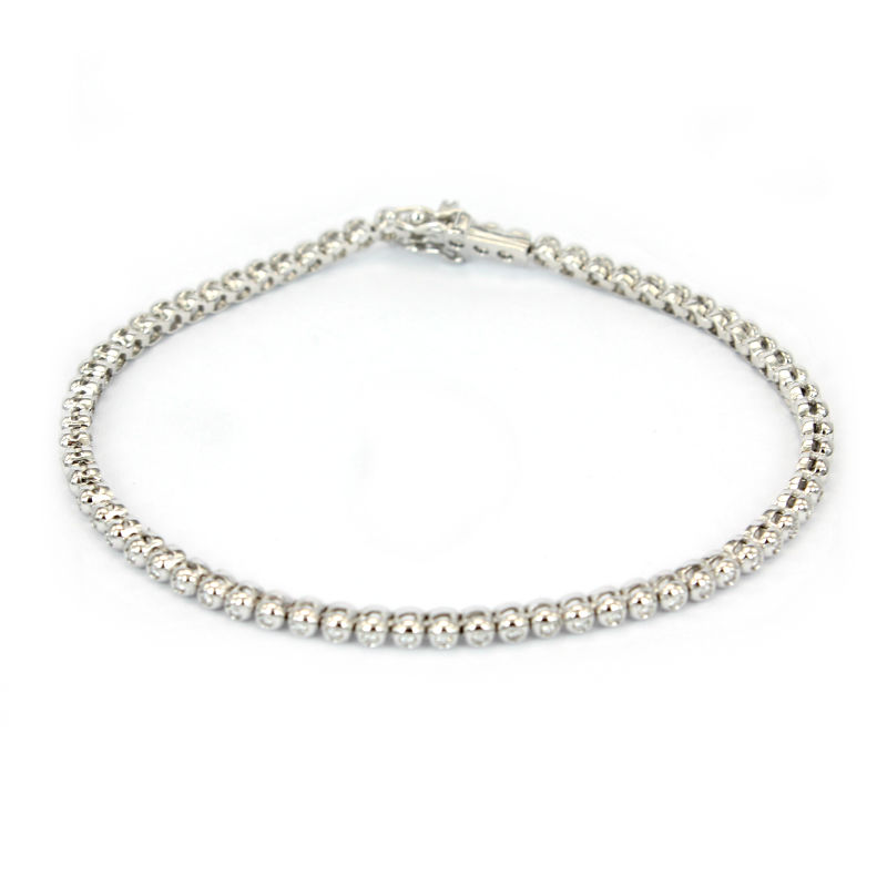 White Gold Tennis Women's Bracelet With Brilliant Cut Diamonds Ct. 0.50 Fabio Ferro