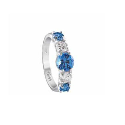 Bliss Princess Veretta Two-Tone Blue Ring